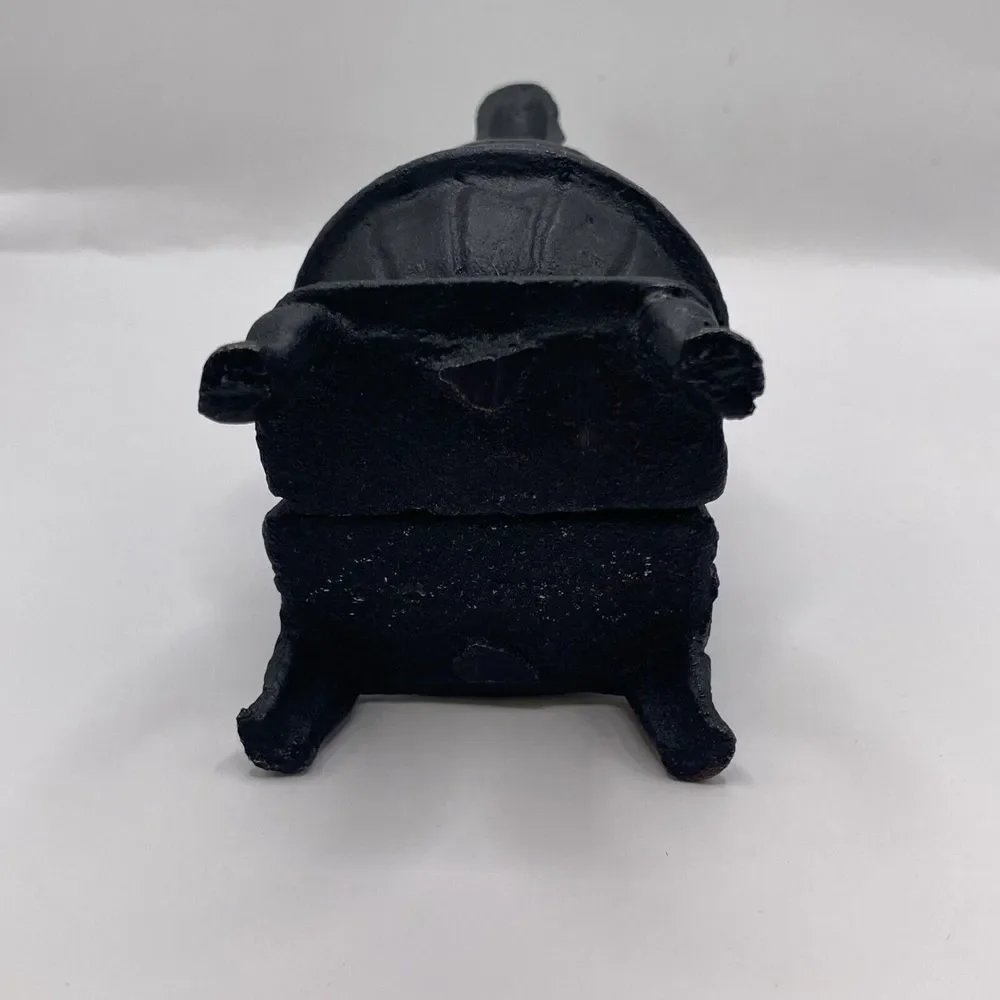 Vintage Cast Iron Pot Belly Wood Stove Miniature Salesman Sample Toy 5